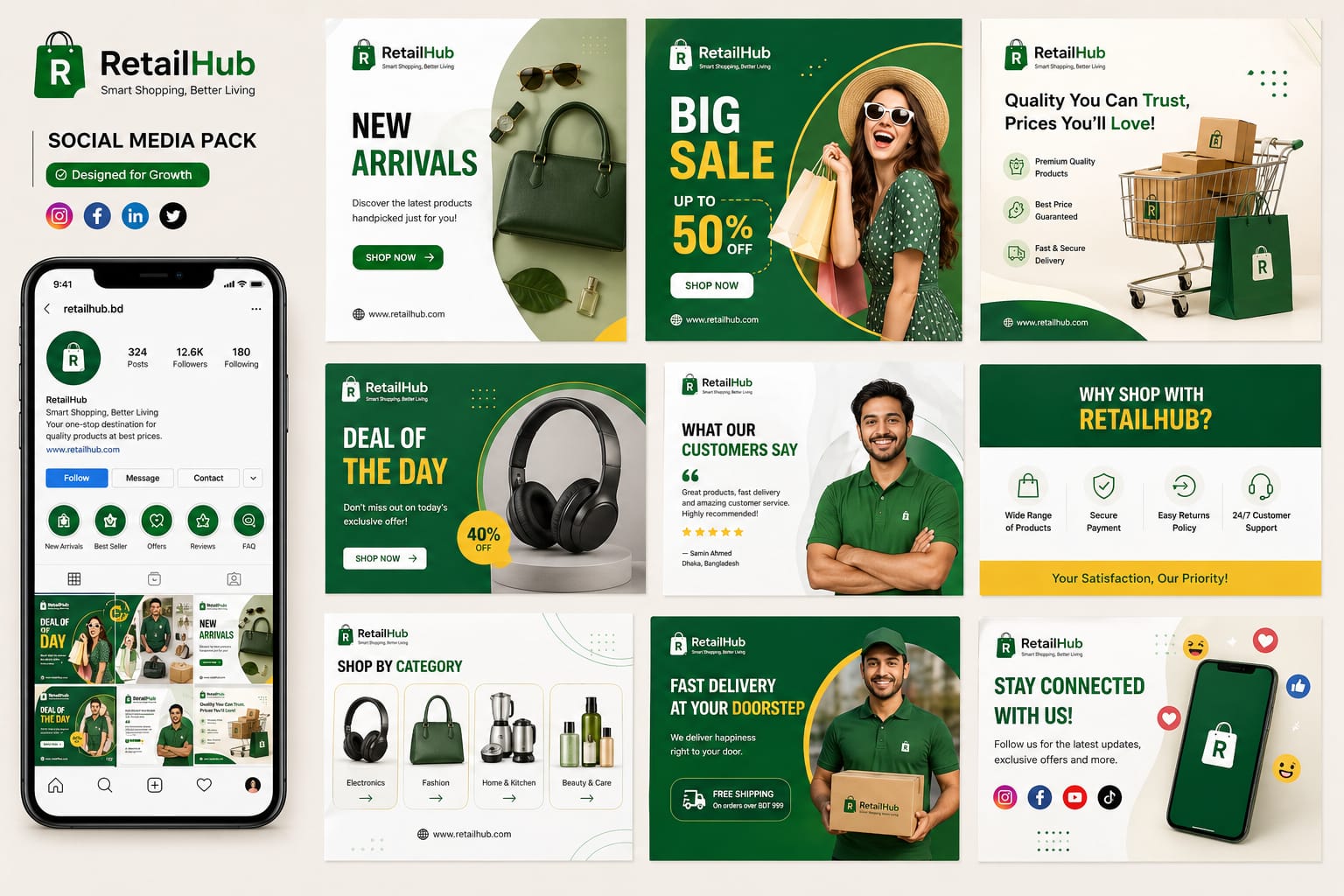 RetailHub — 30-Day Social Media Pack